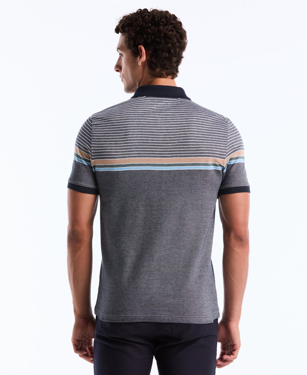 Birdseye Chest Stripe Polo