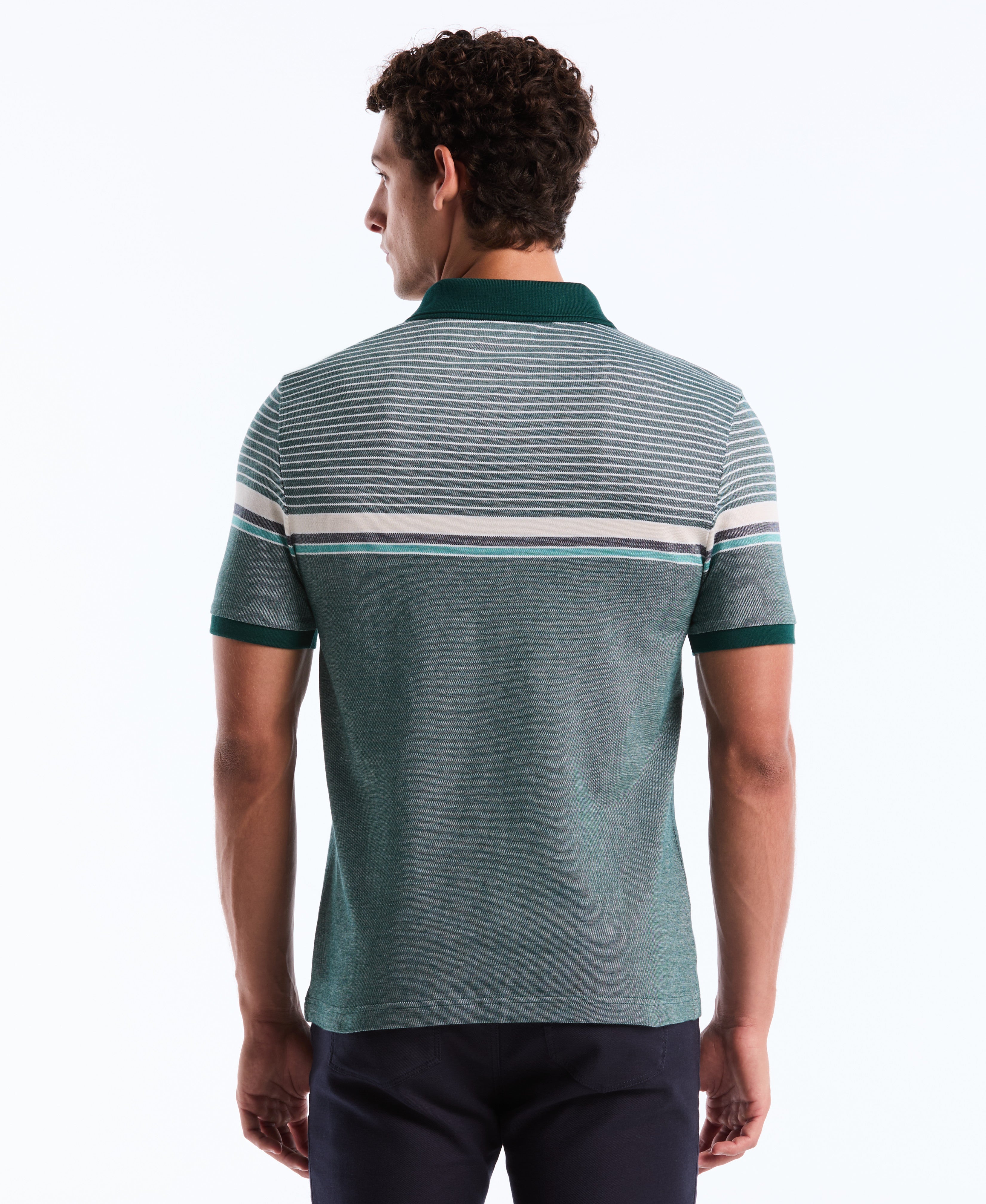 Birdseye Chest Stripe Polo