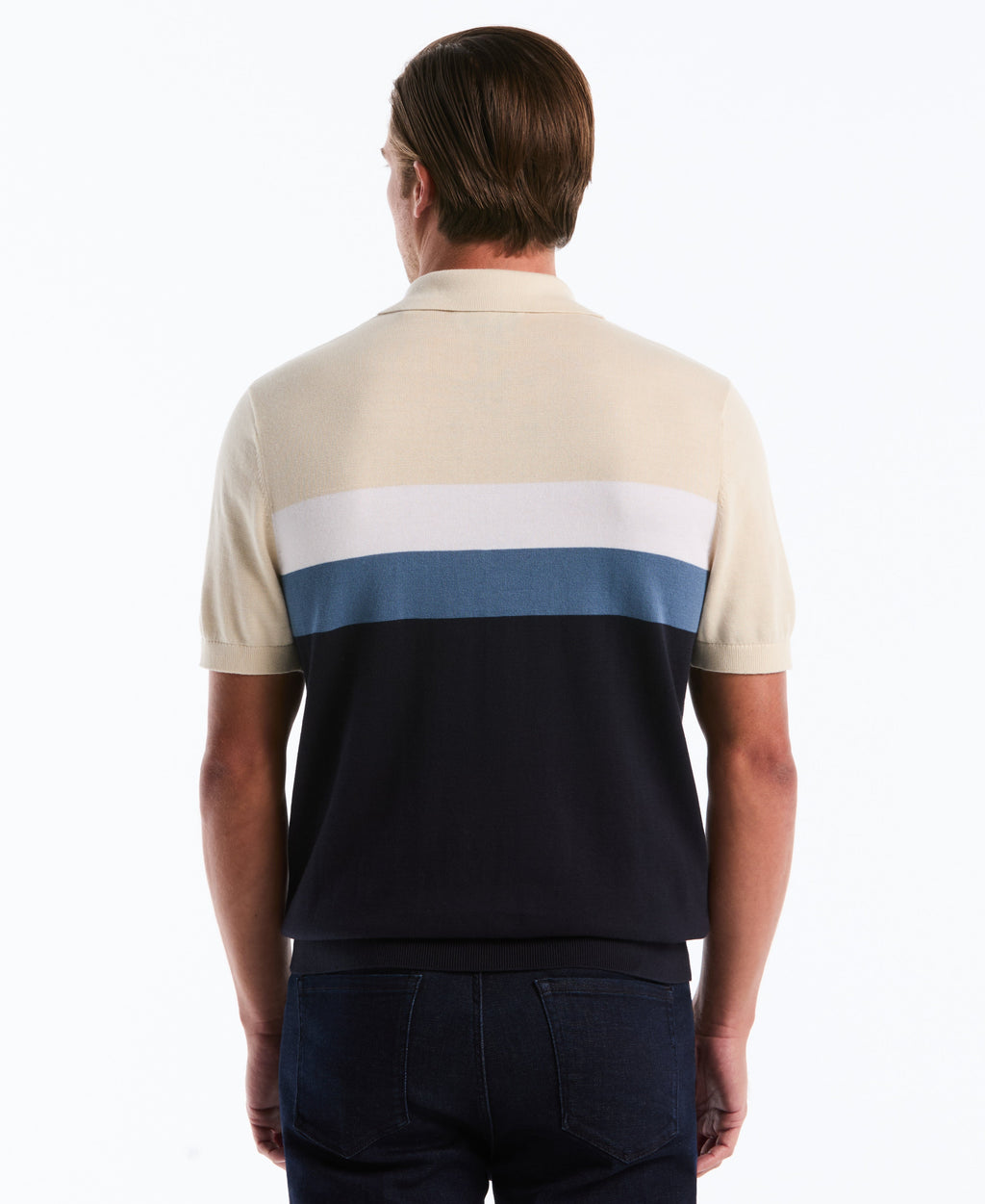 Chest Stripe Sweater Polo