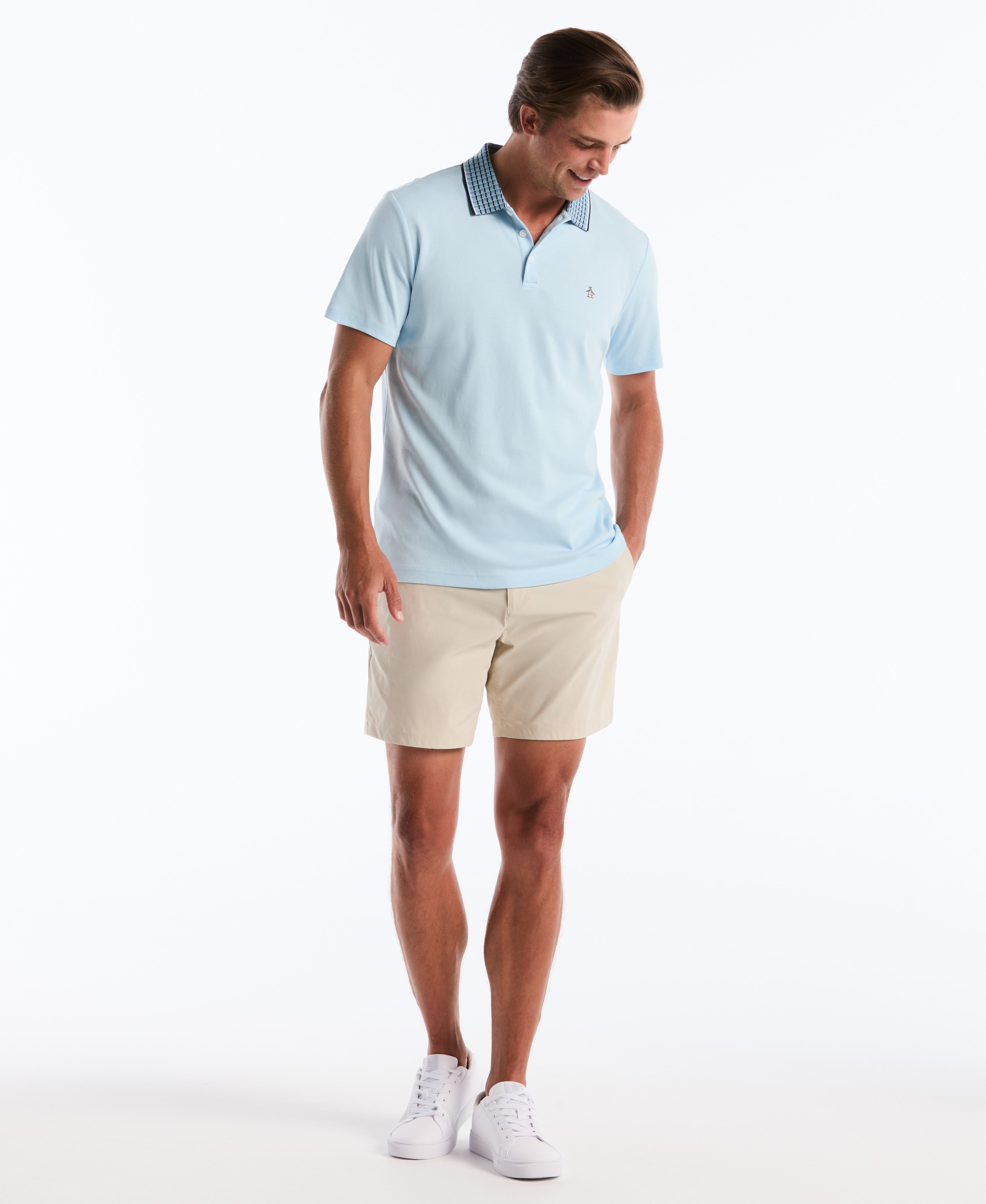 Cotton Interlock Novelty Stripe Polo