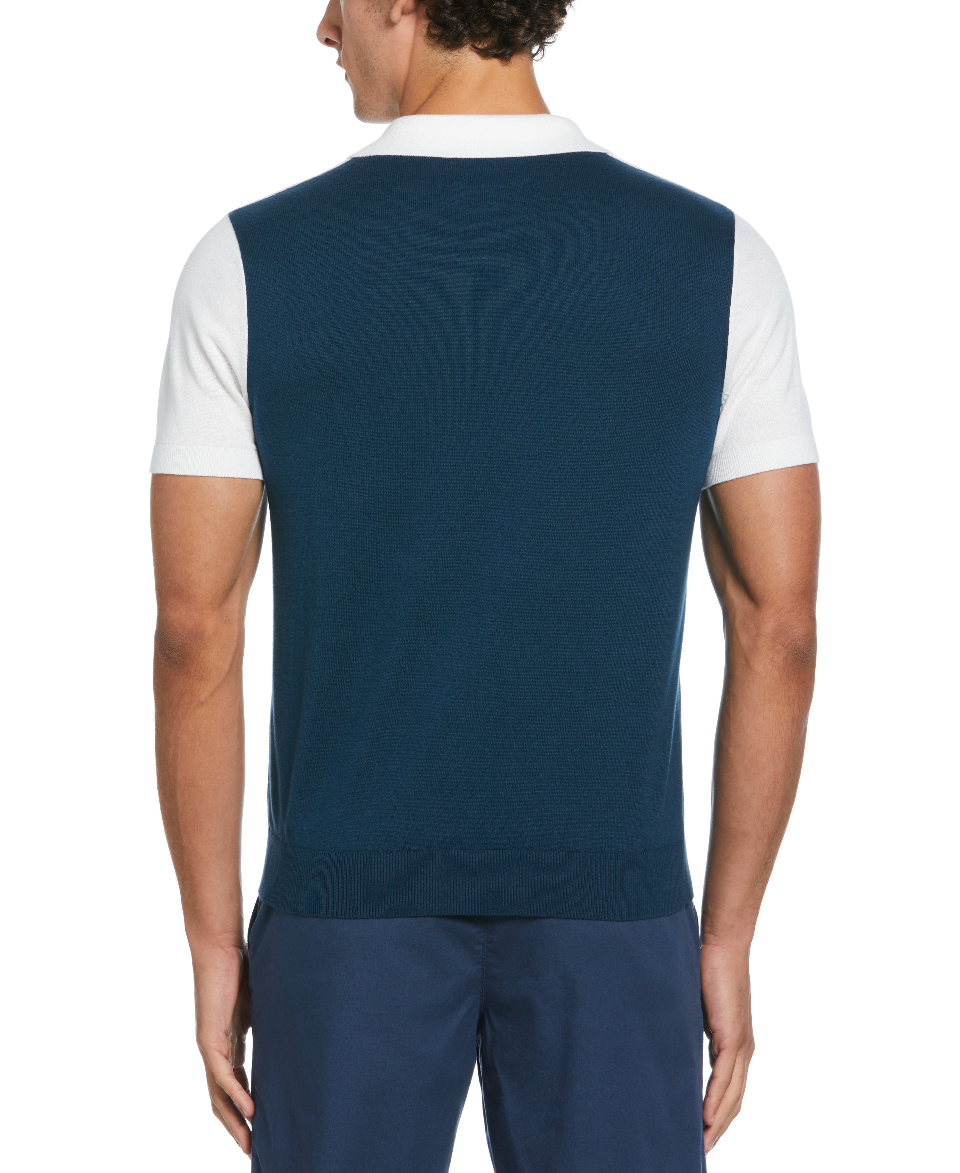 Cotton Stripe Sweater Polo