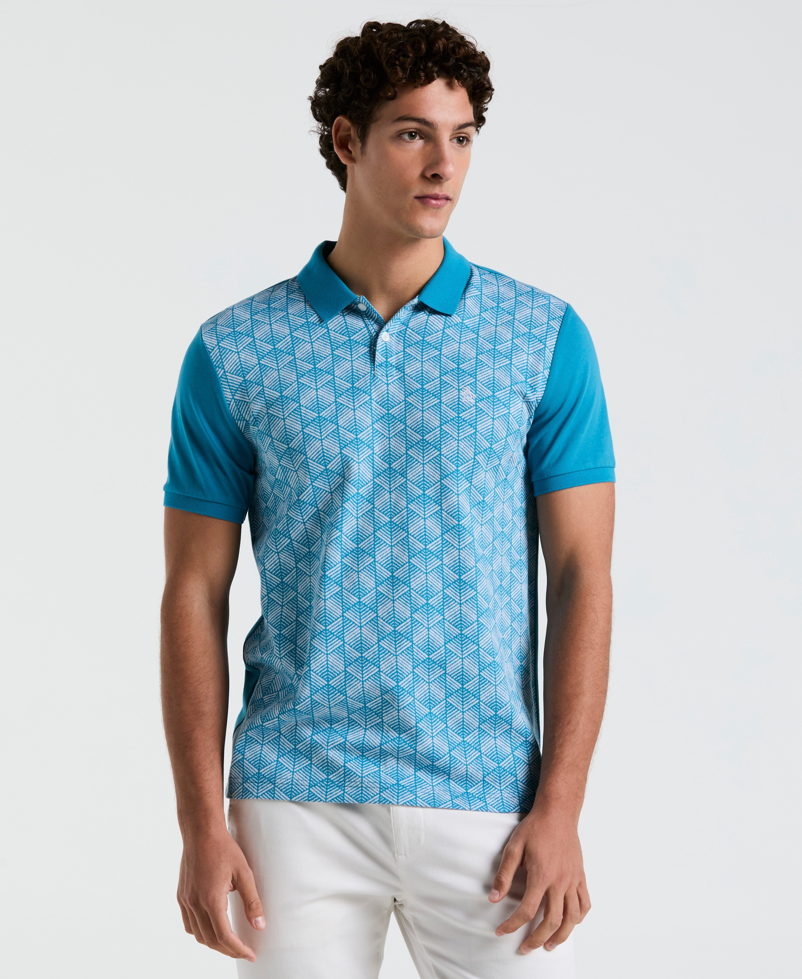 Diamond Jacquard Front Polo