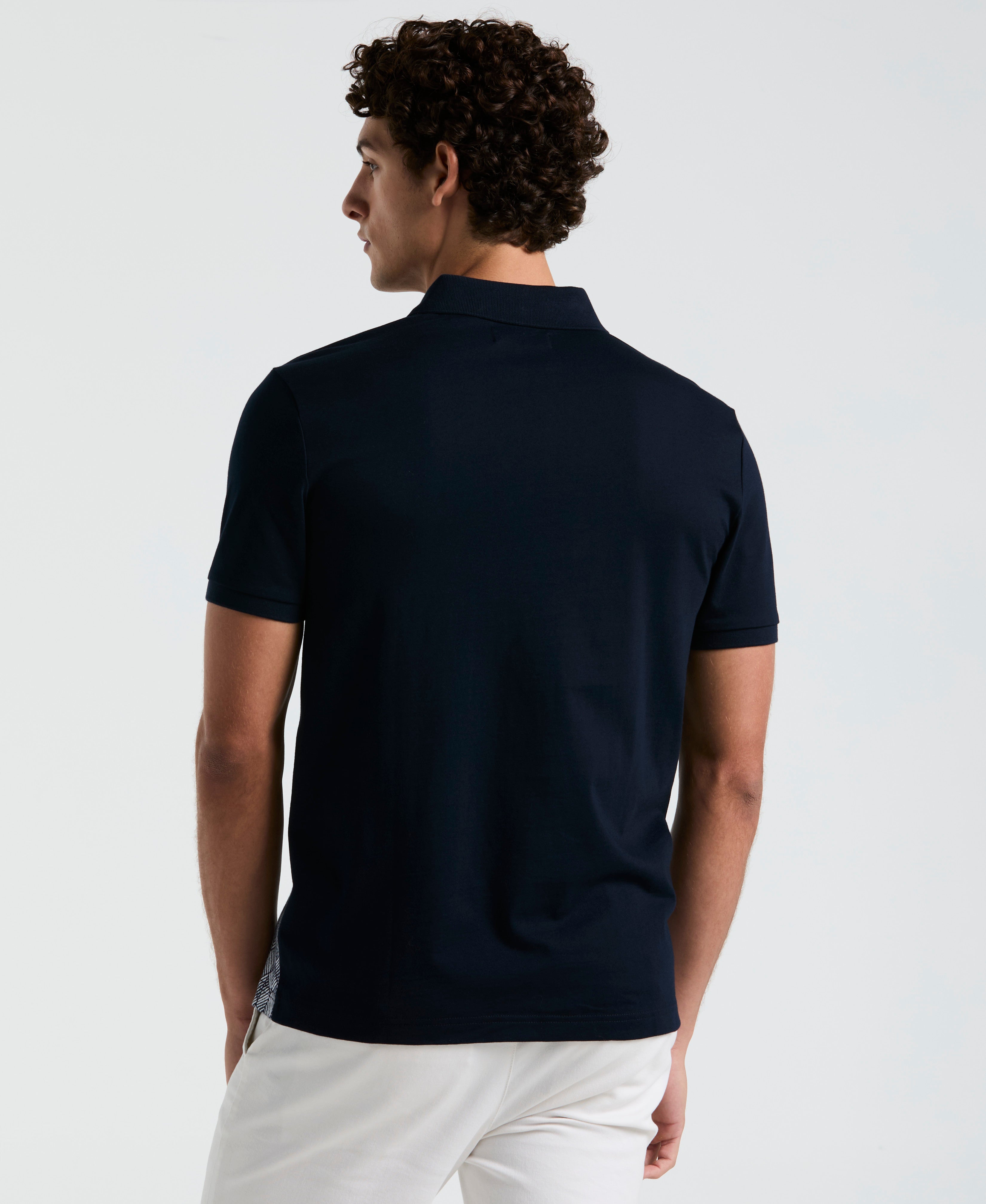 Diamond Jacquard Front Polo