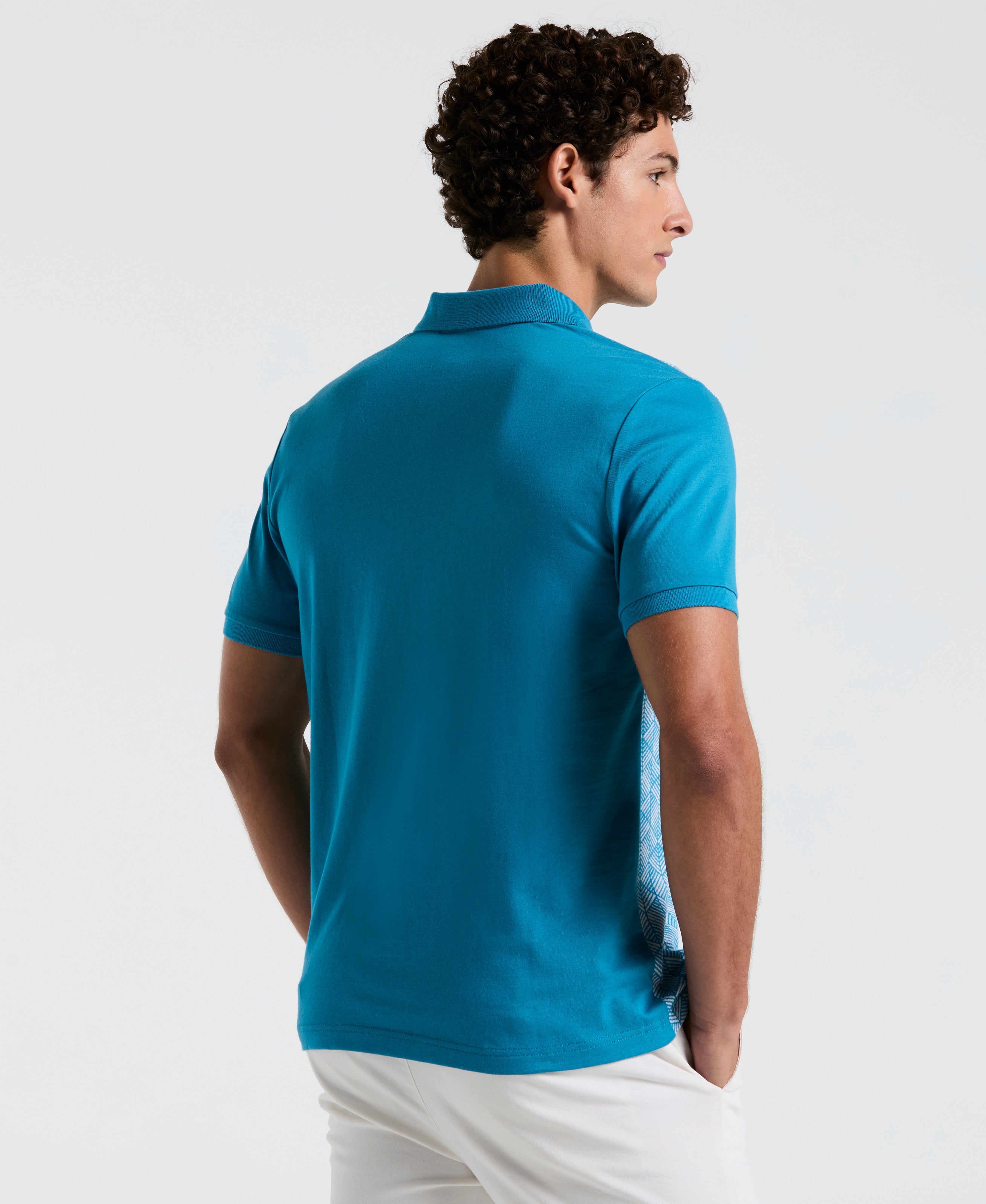 Diamond Jacquard Front Polo
