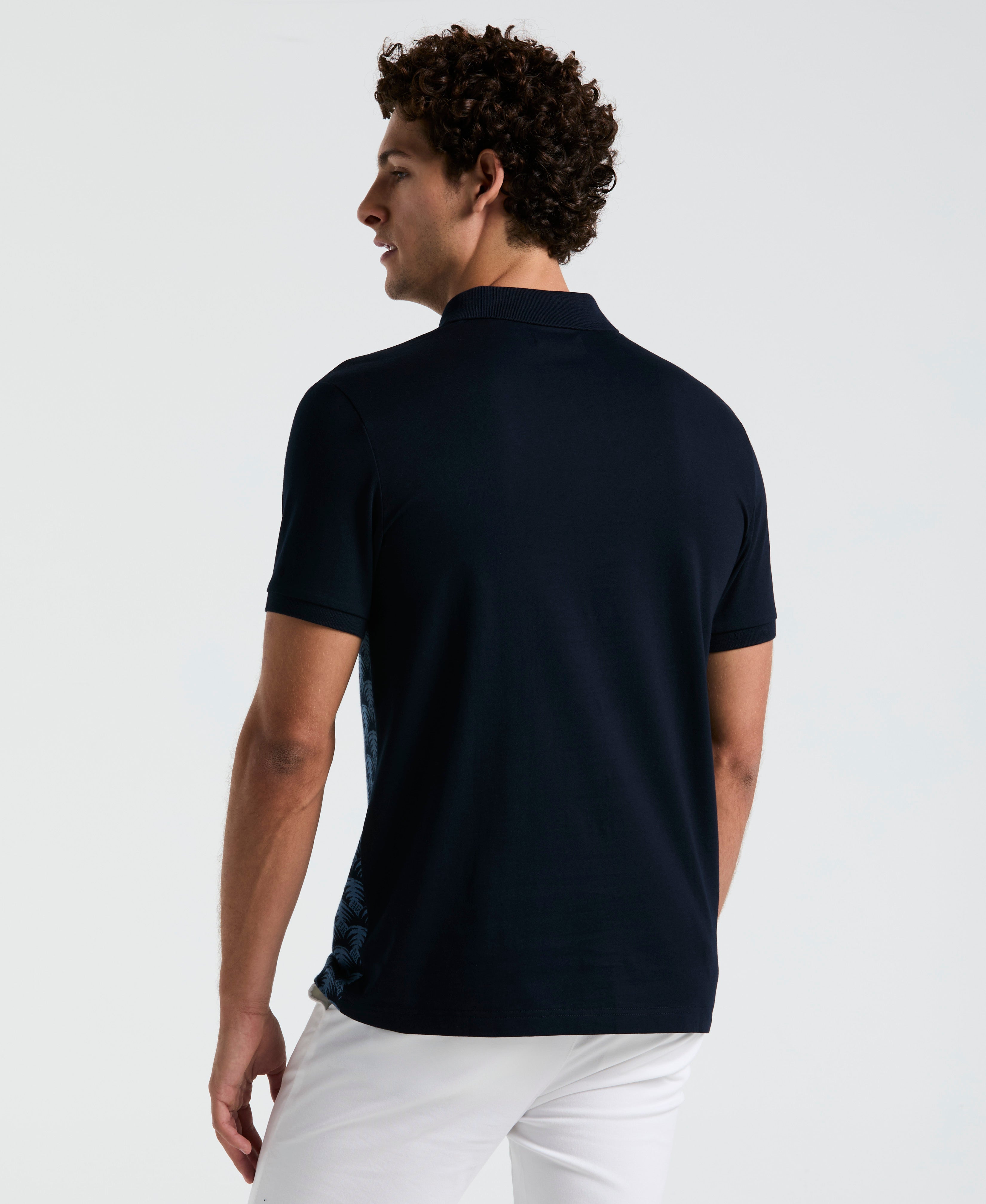 Palm Jacquard Front Polo